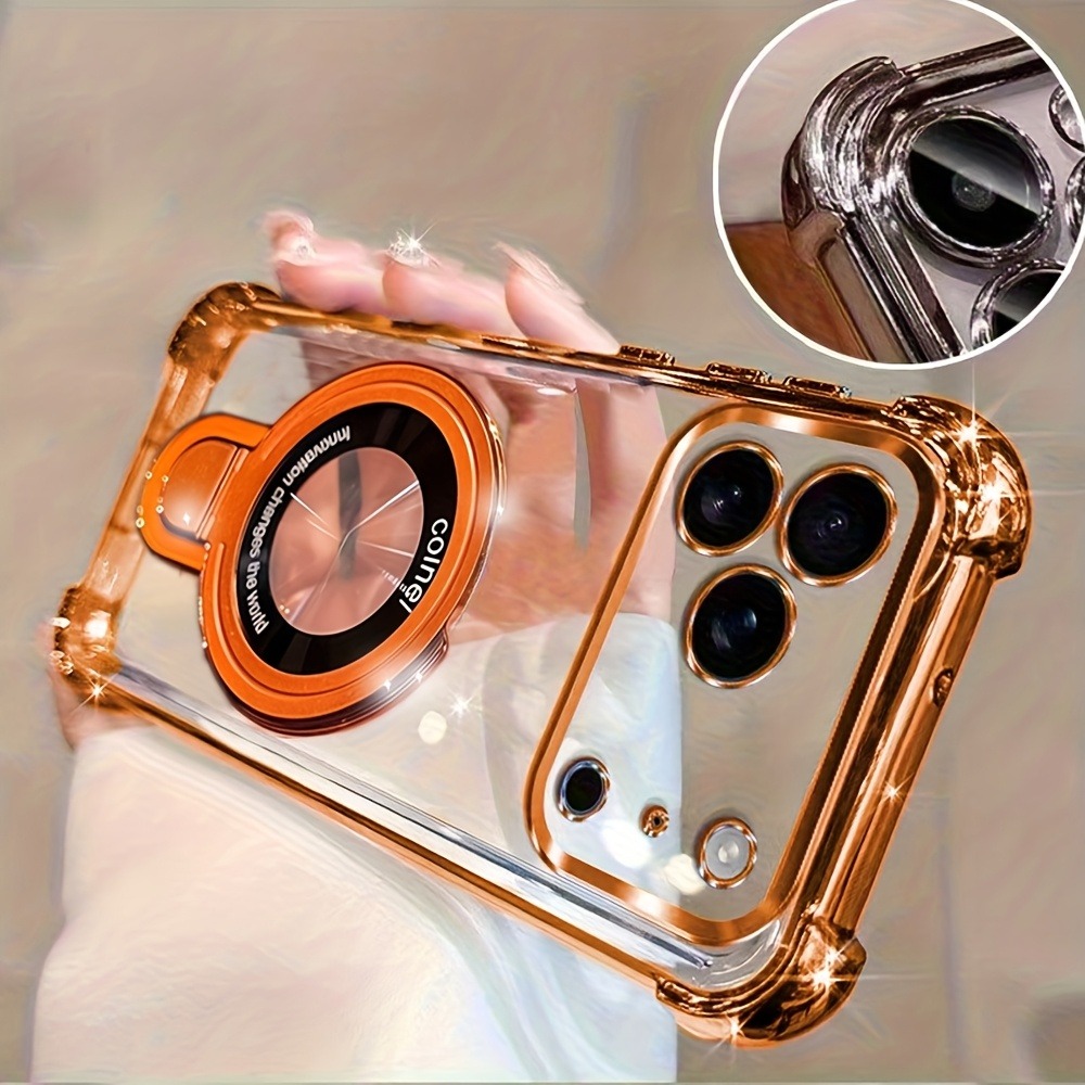 Phone Accessories Ring Holder - Luxury Plating Phone Case for iPhone