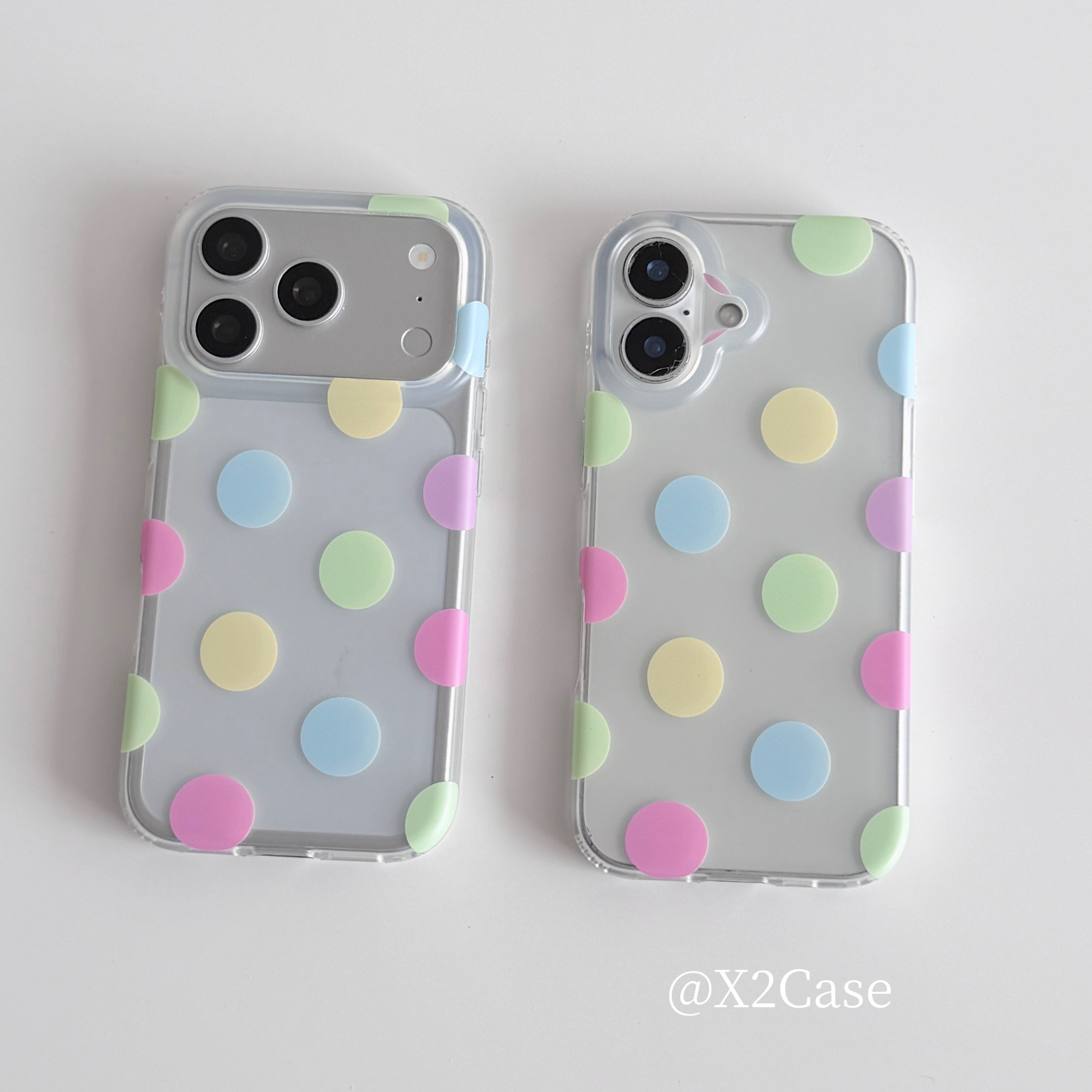 Phone Accessories List - Korea Ins Colorful Polka Dots Matte