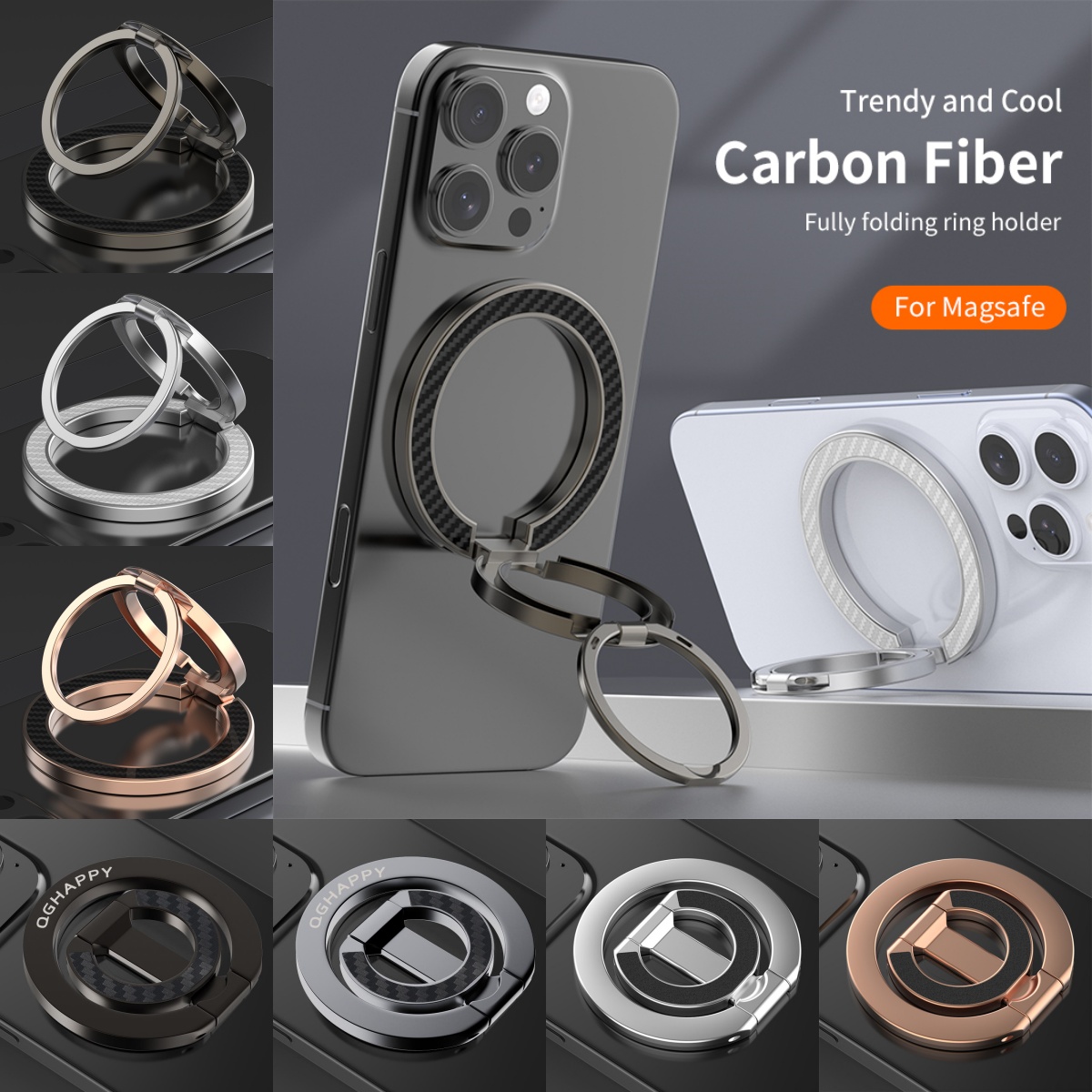 Phone Accessories Ring Holder - MagSafe Double-Sided Magnetic Phone Ring Holder