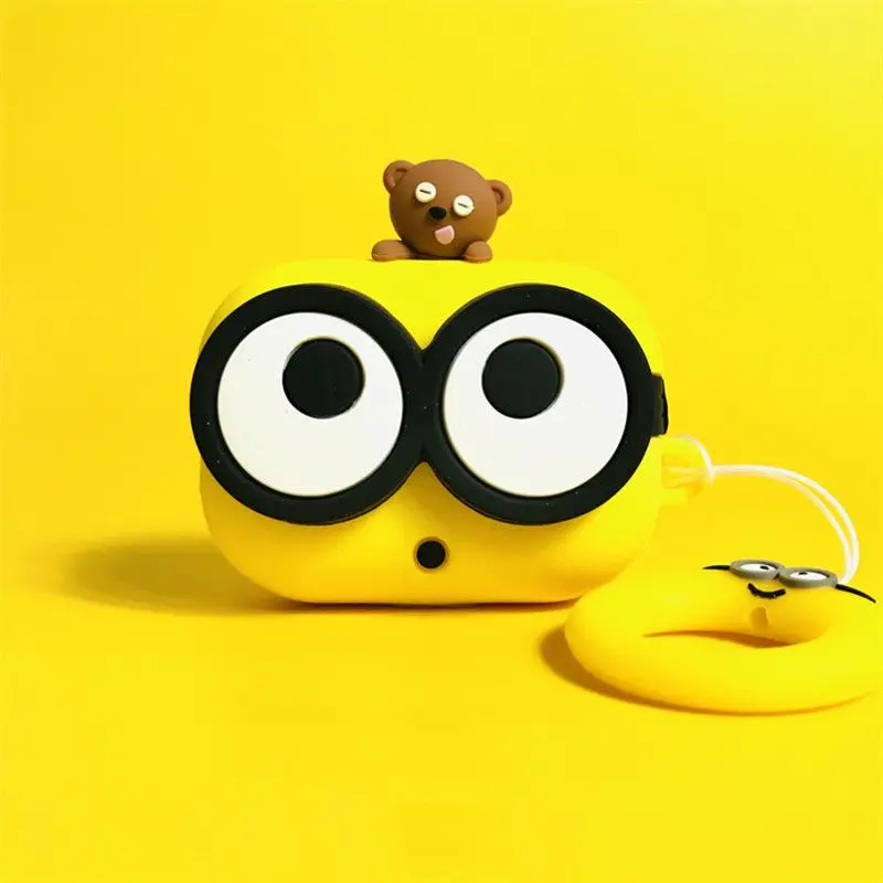 Wireless Earbuds Case - Minionsed Cute Cartoon Silicone Case for