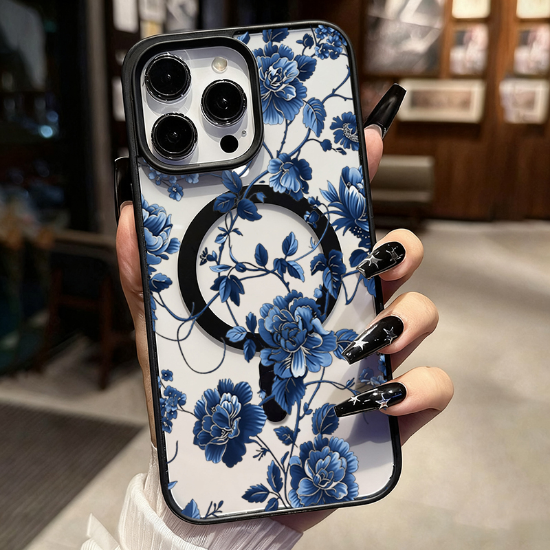 Luxury Vintage Blue Floral Mag - Phone Accessories List review and price