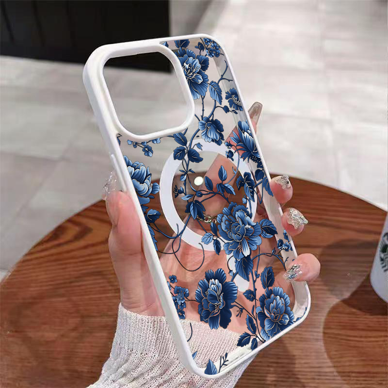 Luxury Vintage Blue Floral Mag - Phone Accessories List review and price