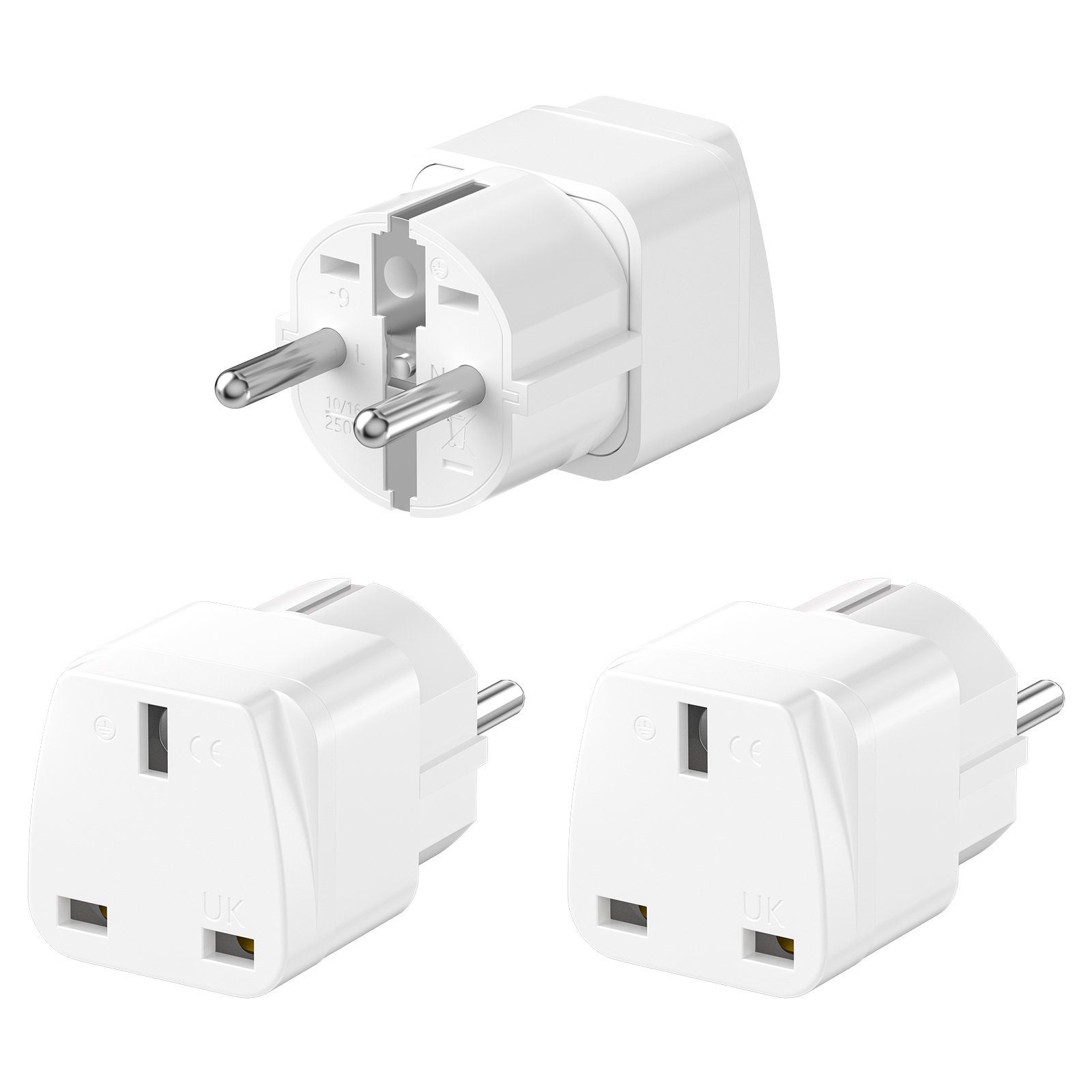 3PCS UK to EU Plug Adapter Eur - Phone Accessories Uk review and price