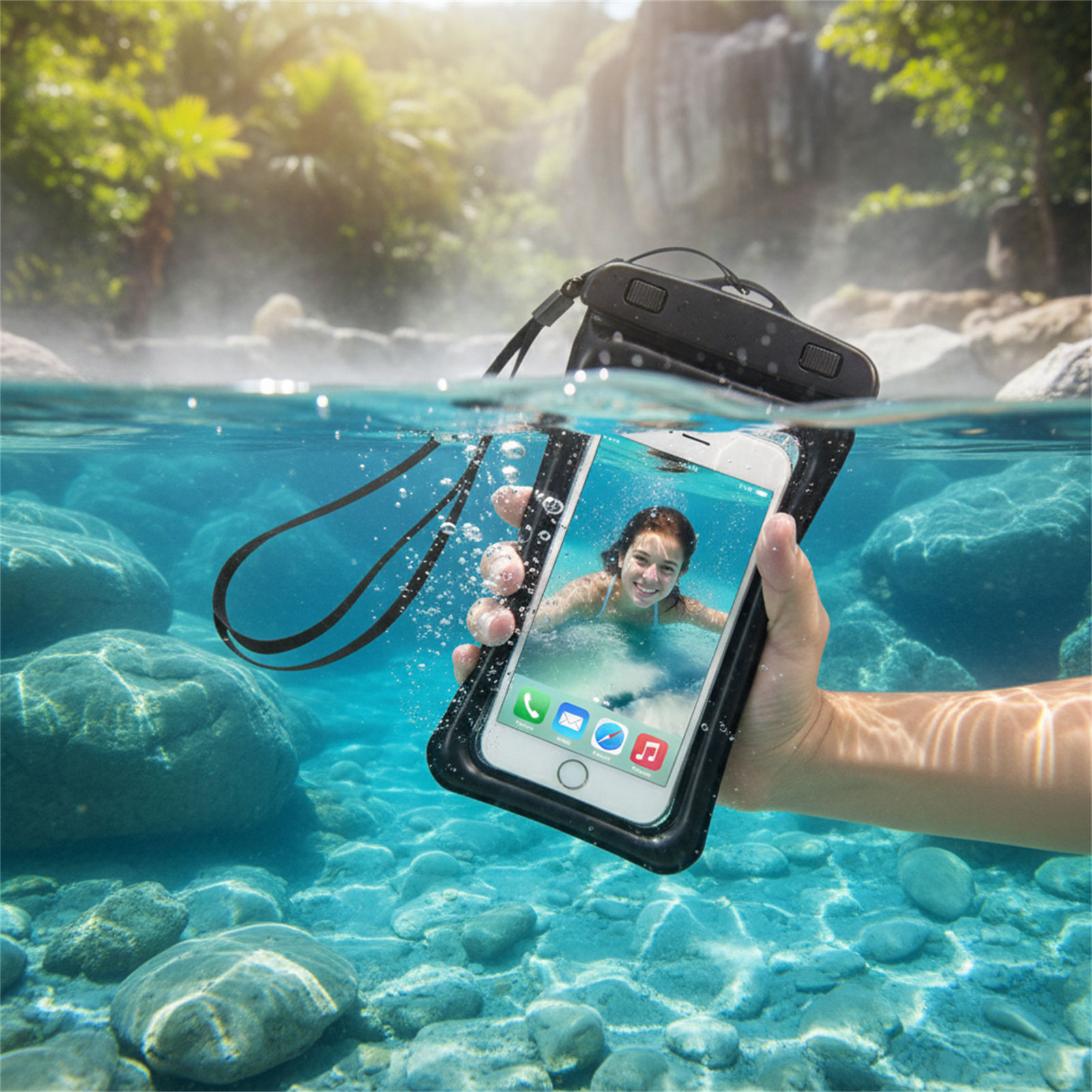 Blue Black Waterproof Phone Ba - Phone Accessories For Men review and price