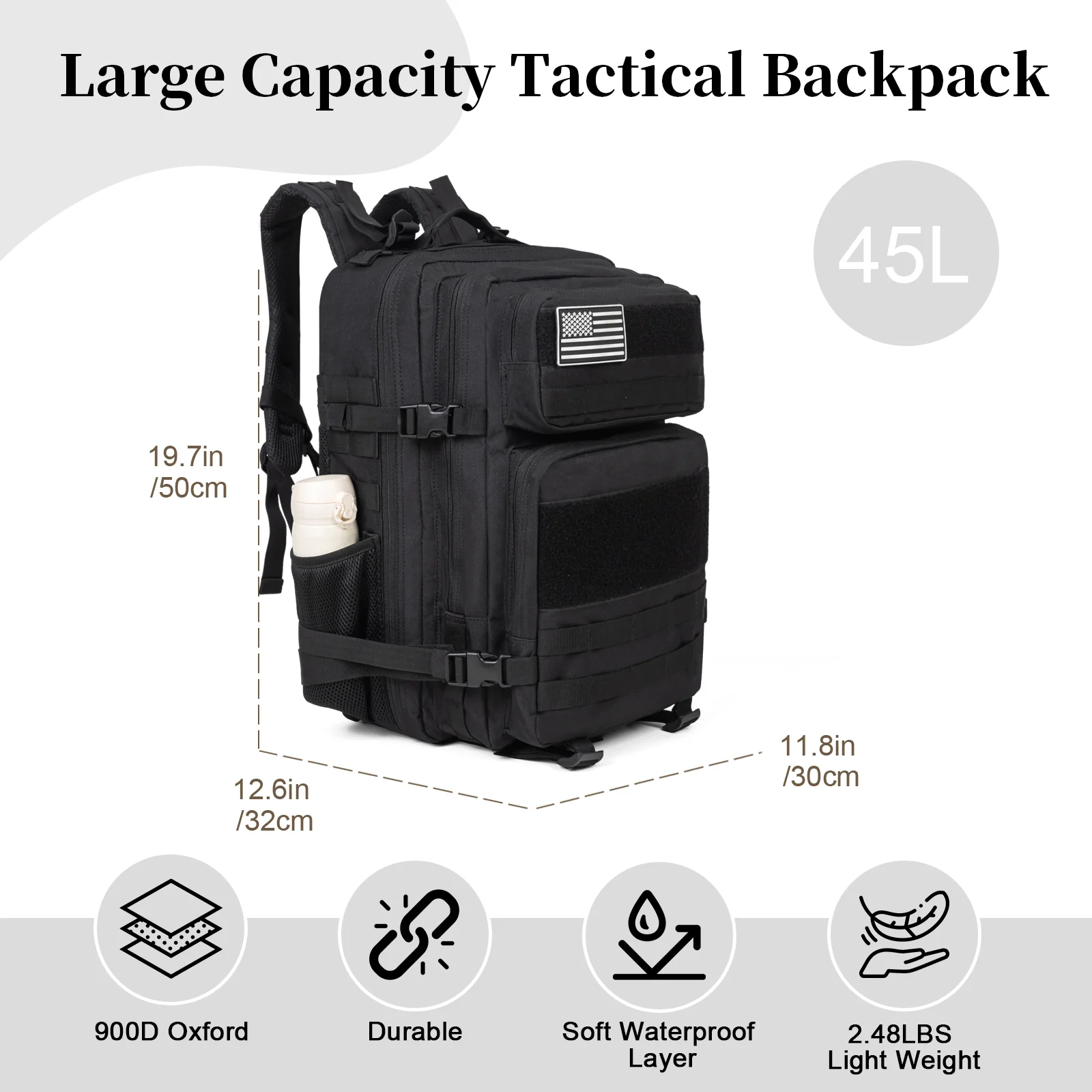 60L Army Military Tactical Bac - Phone Accessories For Men review and price