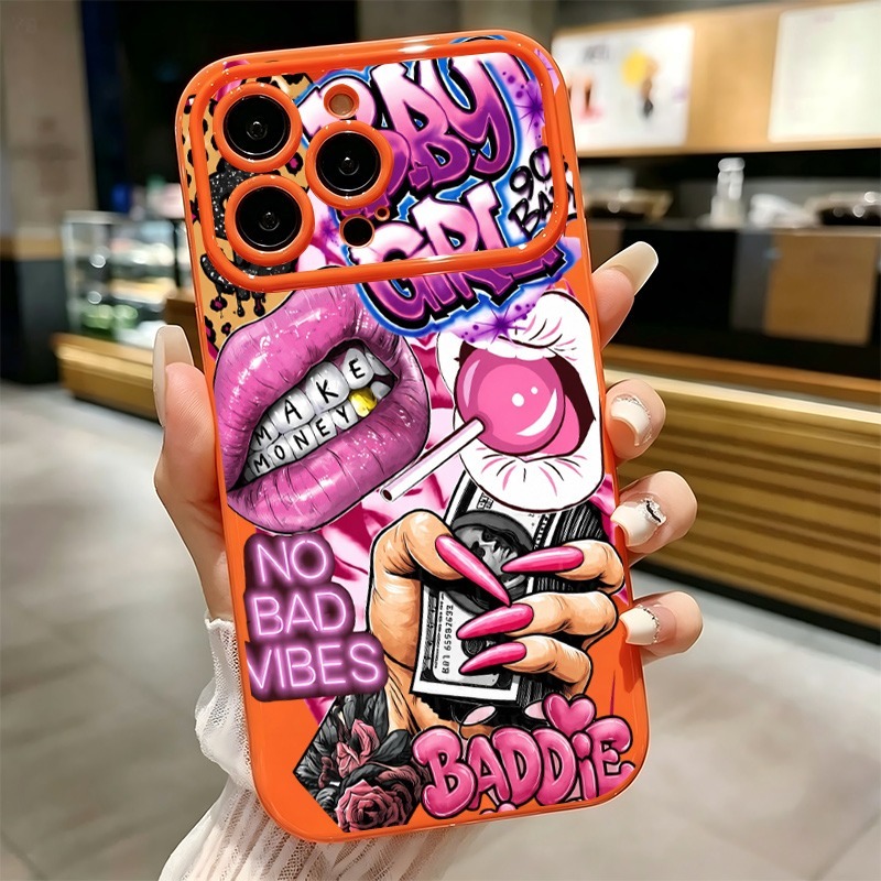 Hip Hop Pink Lips Baby Girl Gr - Phone Accessories List review and price