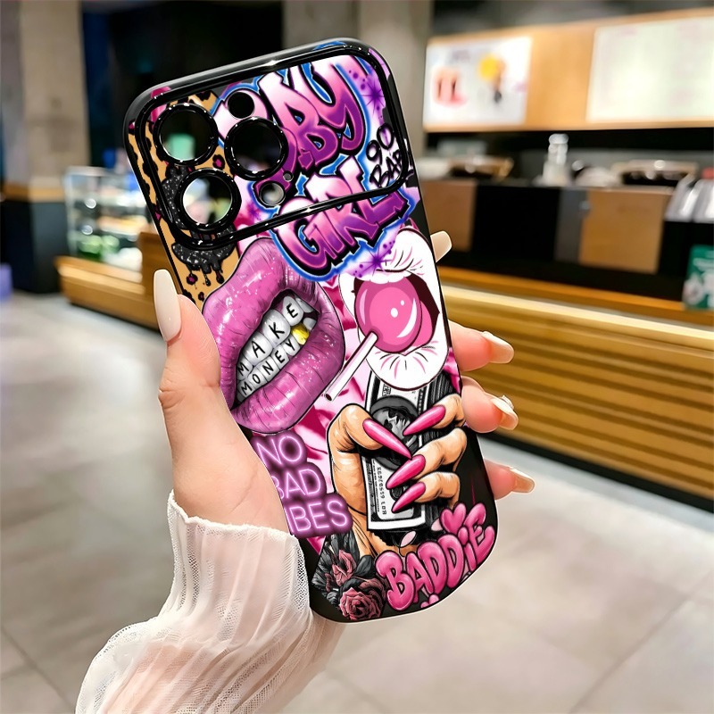 Hip Hop Pink Lips Baby Girl Gr - Phone Accessories List review and price