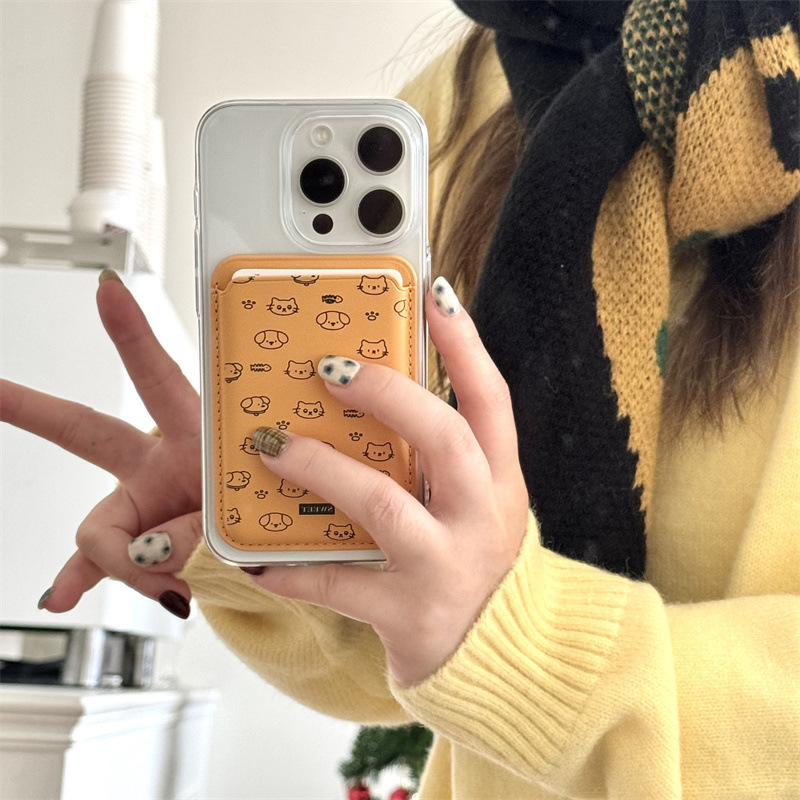 Cute Cartoon PU Leather Magnet - Phone Accessories Cute review and price