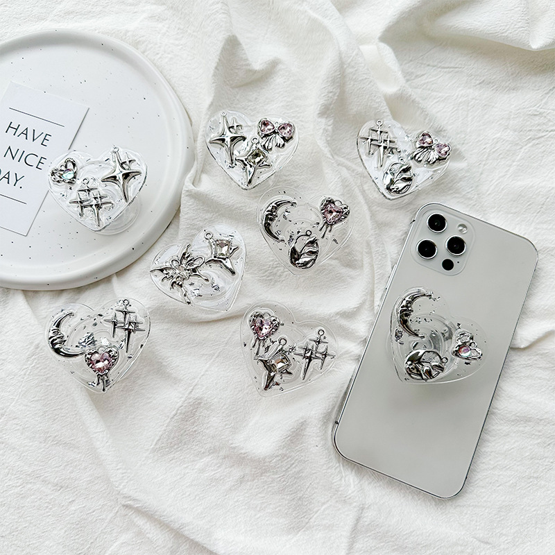 Clear Heart Phone Grip Holder  - Phone Accessories Useful review and price