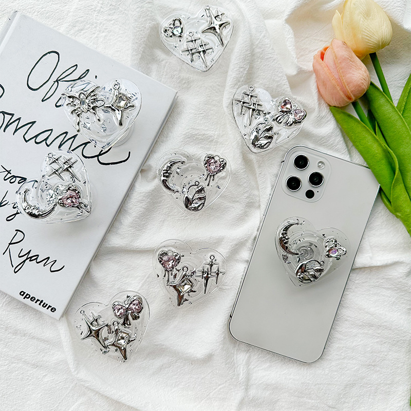 Clear Heart Phone Grip Holder  - Phone Accessories Useful review and price