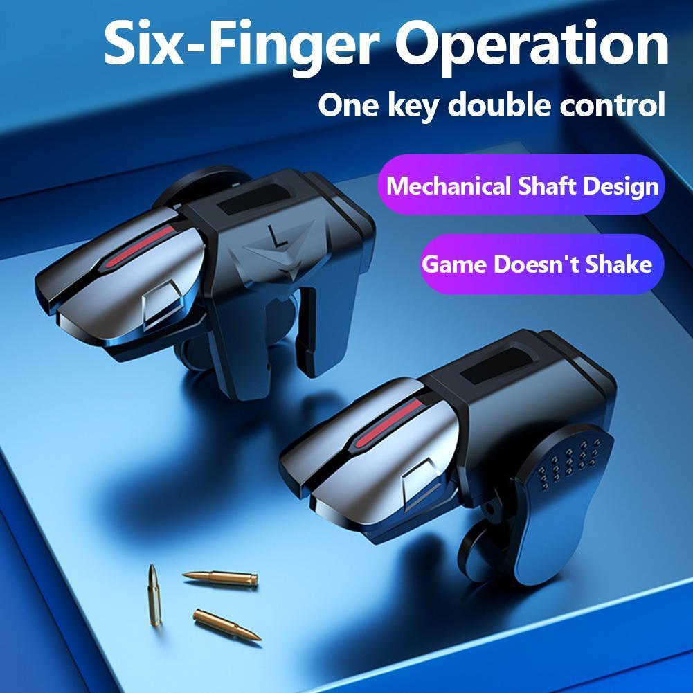 2pcs 6 Finger Gaming Trigger f - Gaming Controller Phone review and price