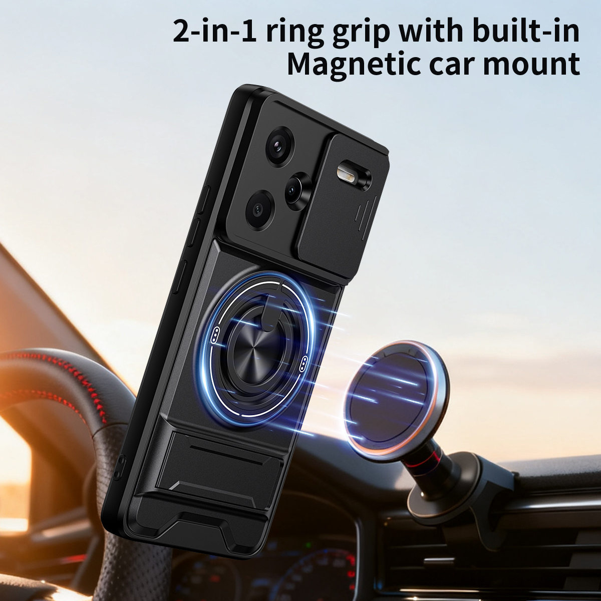 Lens Slide Camera Phone Case f - Phone Accessories Ring Holder review and price