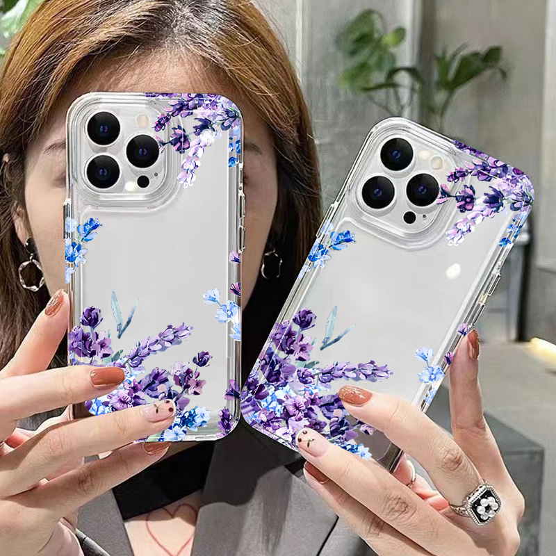 Purple Flower Soft TPU Phone C - Phone Accessories List review and price