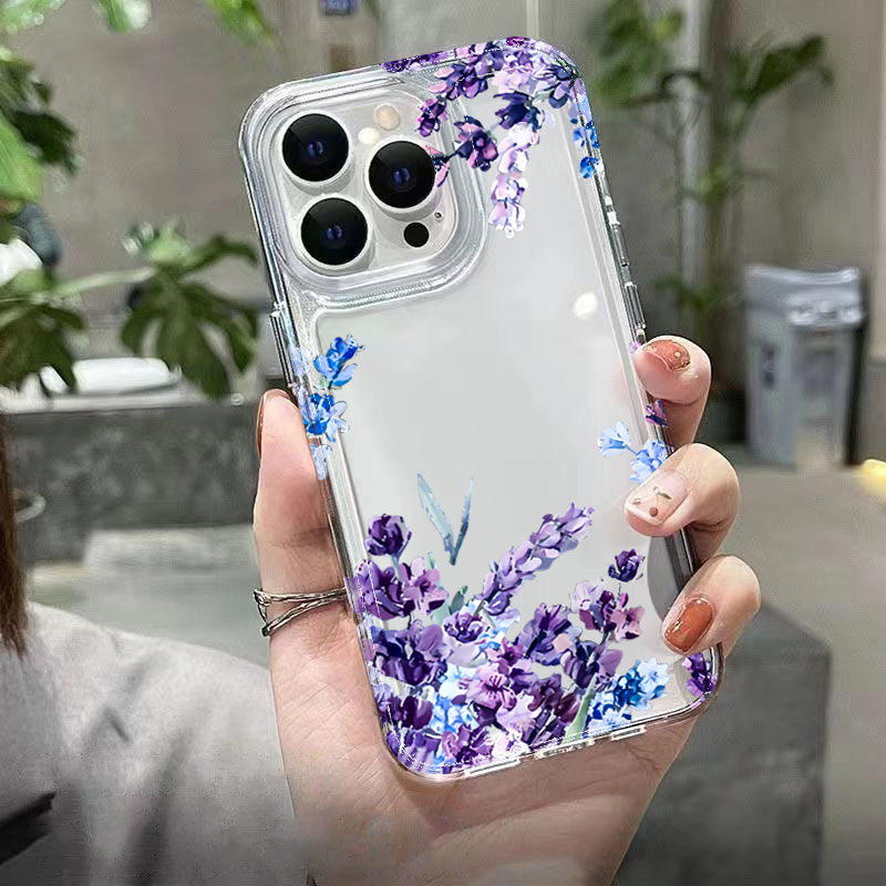 Purple Flower Soft TPU Phone C - Phone Accessories List review and price